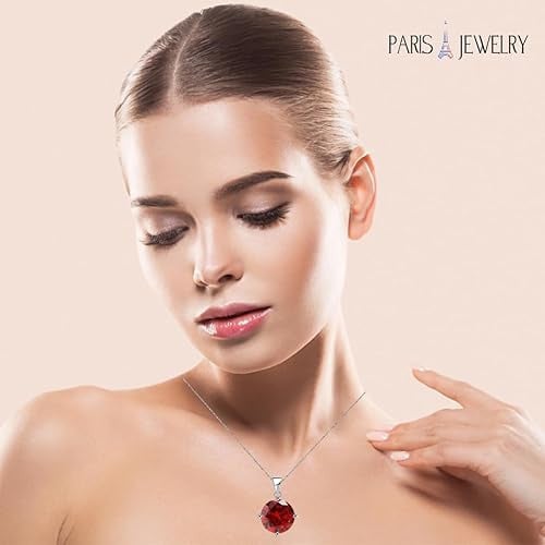 10k White Gold 7 Ct Round Created Ruby Set Of Necklace Earrings And Bracelet Plated Image 4