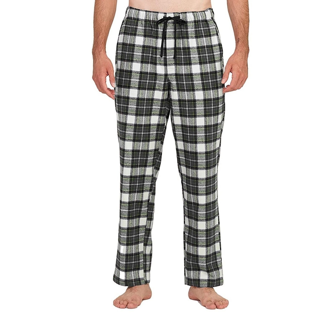 1/3-Piece Mens Ultra-Soft Cozy Comfy Solid and Plaid Loungewear Pajama Sleepwear Pants Image 12