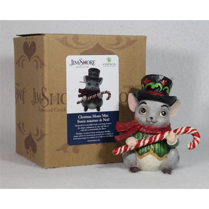 Jim Shore Heartwood Creek Christmas Mouse Mini- 2024 Figurine - NIB - 6015461 Image 4