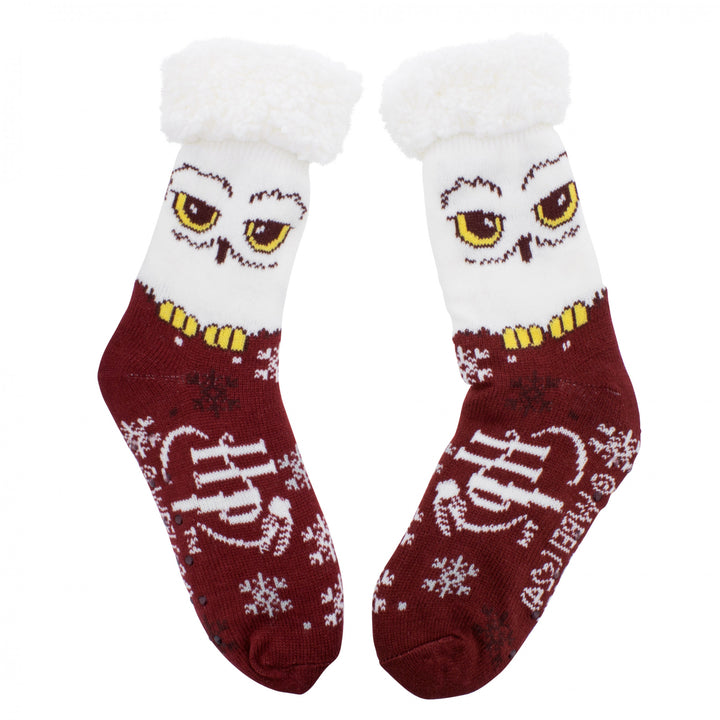 Harry Potter Burgundy Hedwig Cozy Cabin Socks Image 3