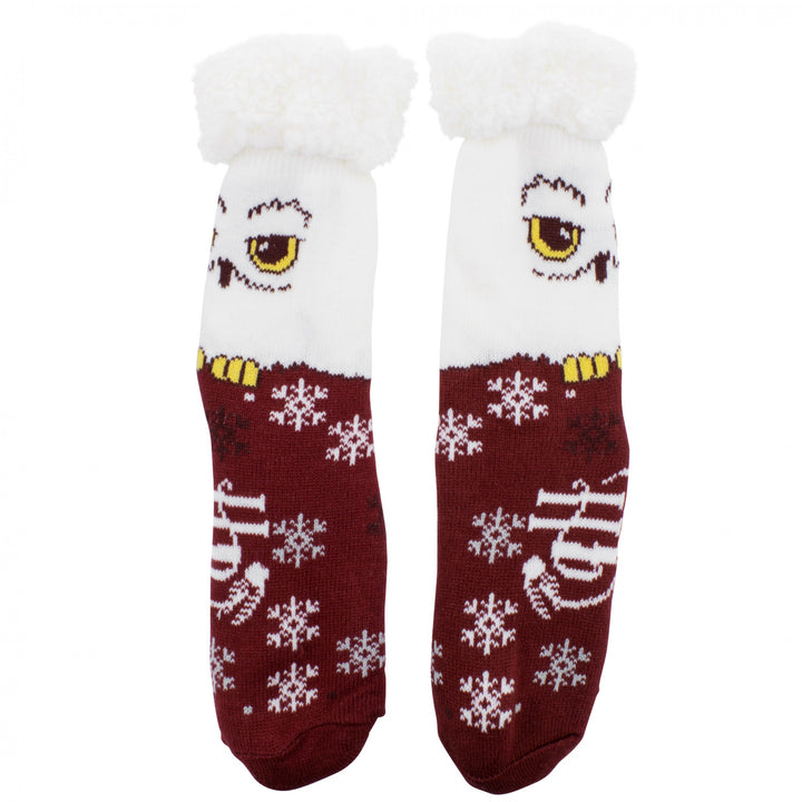 Harry Potter Burgundy Hedwig Cozy Cabin Socks Image 4