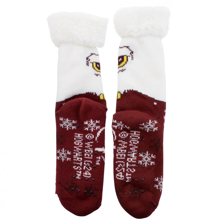 Harry Potter Burgundy Hedwig Cozy Cabin Socks Image 4