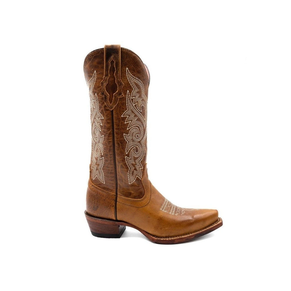 Ferrini Western Boots Womens Mae Snip Toe 13" Brown 81261-10 Image 2