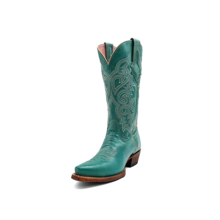 Ferrini Western Boots Womens Mae Snip Toe 13" Turquoise 81261-50 Image 1