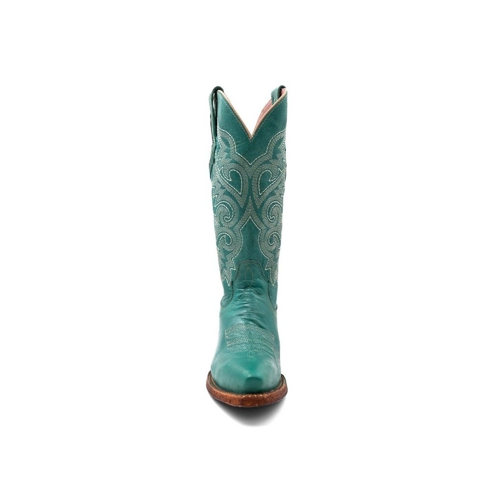 Ferrini Western Boots Womens Mae Snip Toe 13" Turquoise 81261-50 Image 3