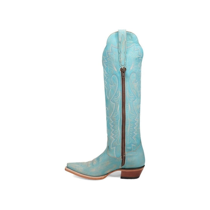 Dan Post Western Boots Womens Celeste Leather Zip Light Blue DP5111 Image 2