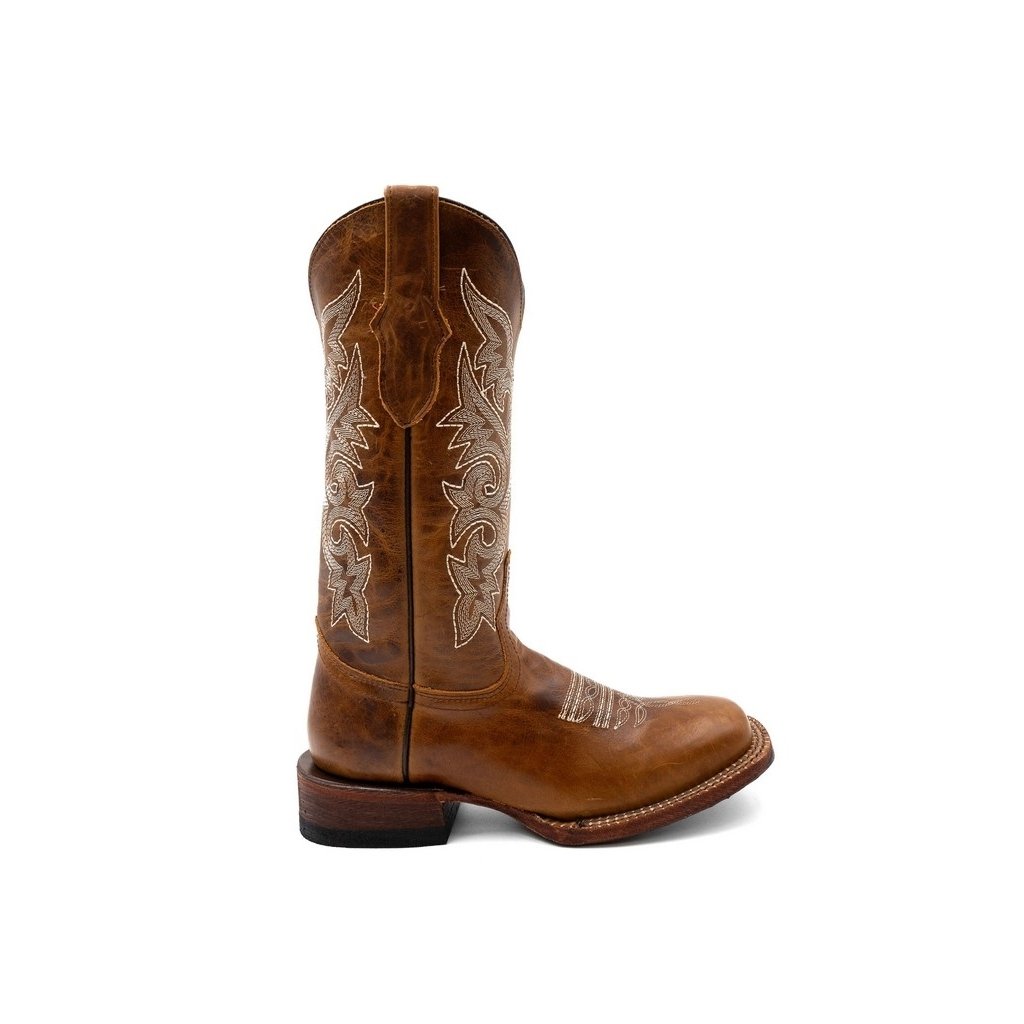 Ferrini Western Boots Womens Mae Square Toe 12" Brown 81293-10 Image 2