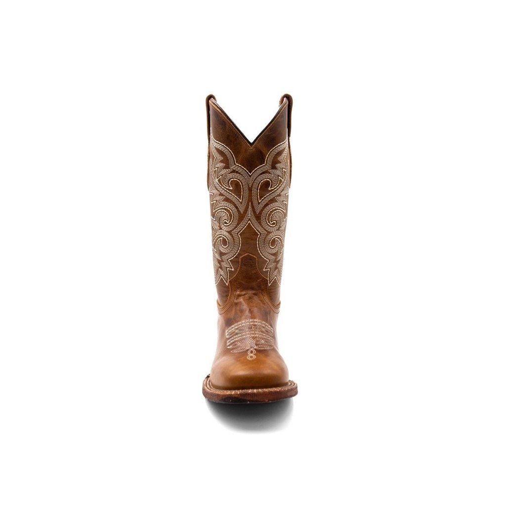 Ferrini Western Boots Womens Mae Square Toe 12" Brown 81293-10 Image 3