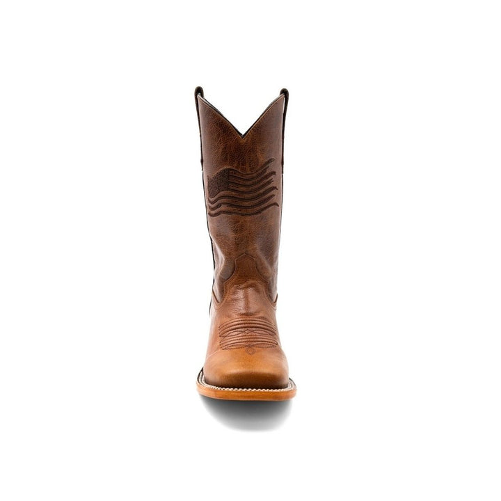 Ferrini Western Boots Mens Patriot Square Toe 13" Honey 14693-29 Image 3