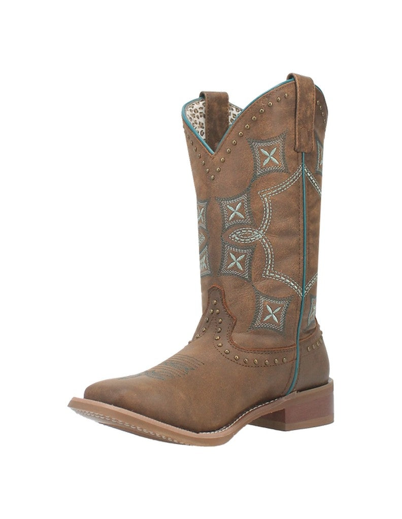 Laredo Western Boots Womens Addie Embroidery Square Toe Tan 5601 Image 1