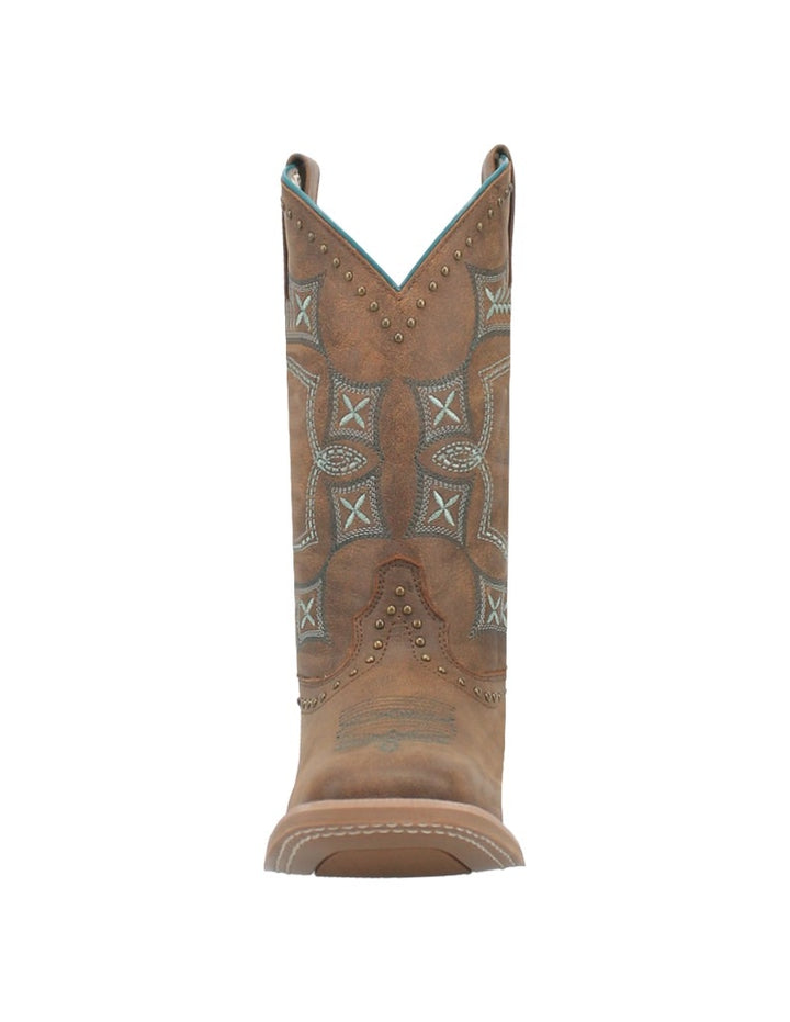 Laredo Western Boots Womens Addie Embroidery Square Toe Tan 5601 Image 2