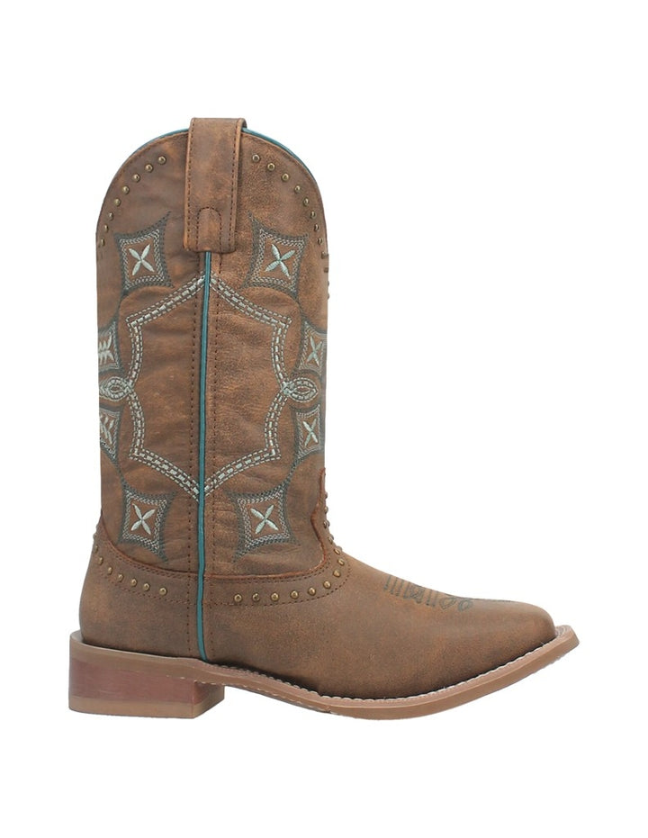 Laredo Western Boots Womens Addie Embroidery Square Toe Tan 5601 Image 3