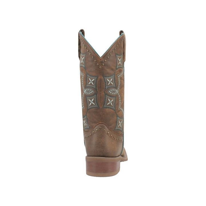 Laredo Western Boots Womens Addie Embroidery Square Toe Tan 5601 Image 4