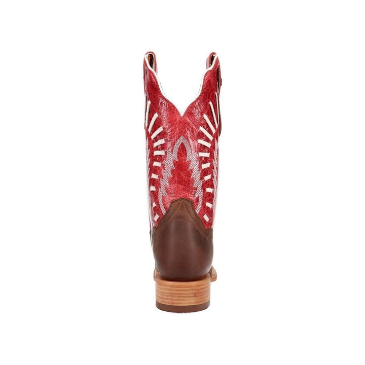 Dan Post Western Boots Womens Leather Lacey Square Brown Red DP5170 Image 4