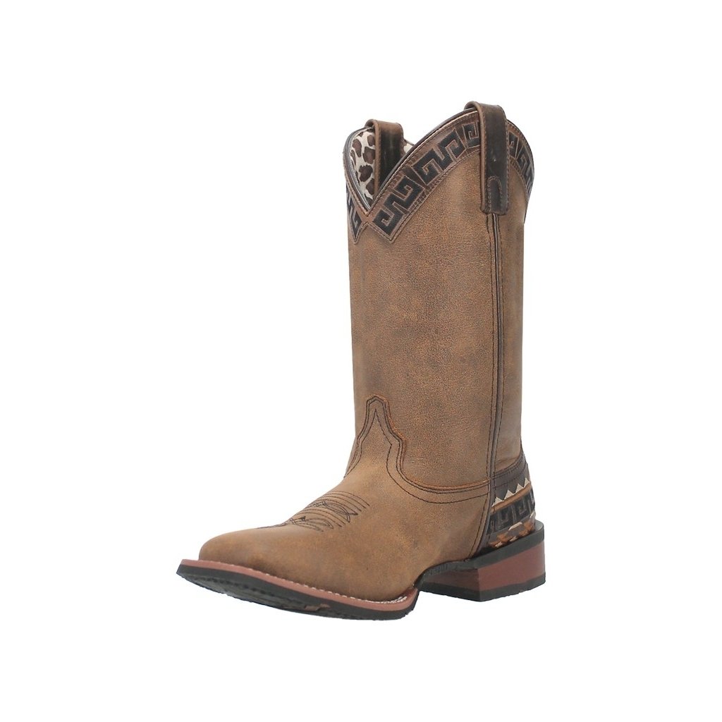 Laredo Western Boots Womens Atzi Embroidery Square Toe Tan 5683 Image 1