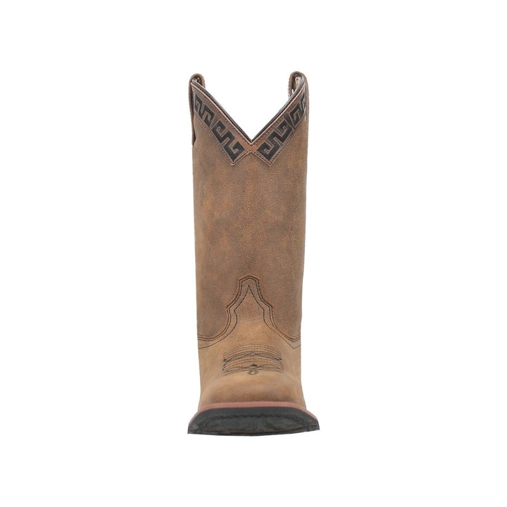 Laredo Western Boots Womens Atzi Embroidery Square Toe Tan 5683 Image 2