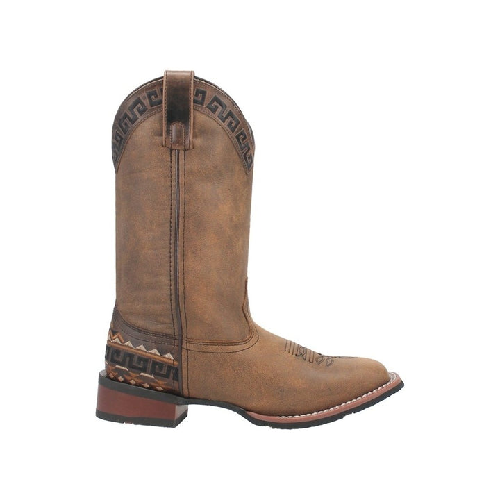 Laredo Western Boots Womens Atzi Embroidery Square Toe Tan 5683 Image 3