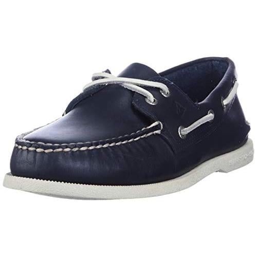 Sperry Mens A/O 2-Eye Plush Varsity Boat Shoe US NAVY Image 1