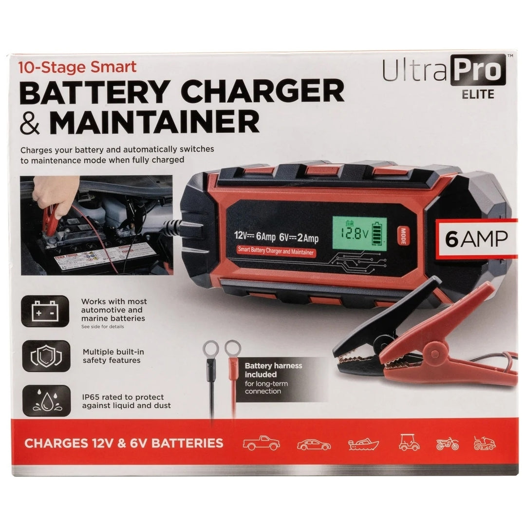 UltraPro Elite Smart Battery Charger and Maintainer 6V/12V 6A Image 3