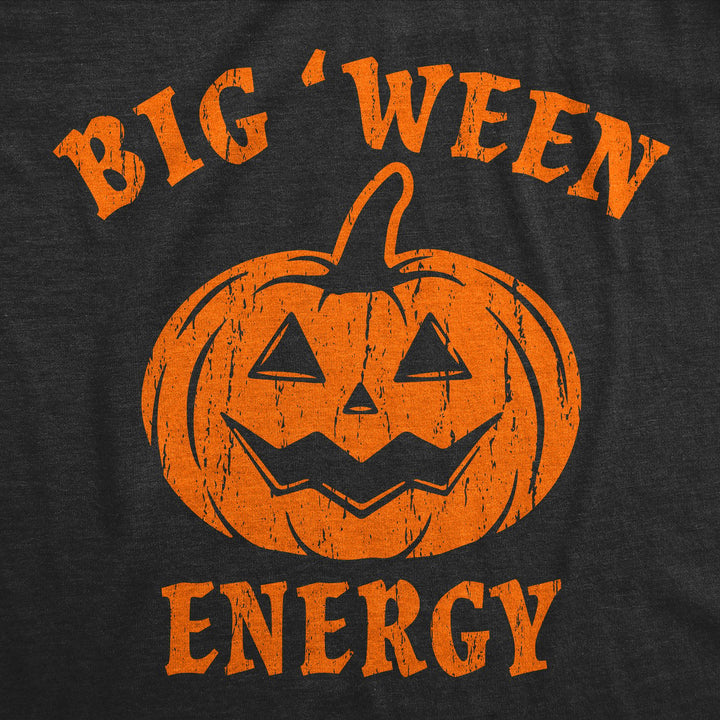 Womens Big Ween Energy T Shirt Funny Halloween Shirt Pumpkin Tee for Ladies Image 2