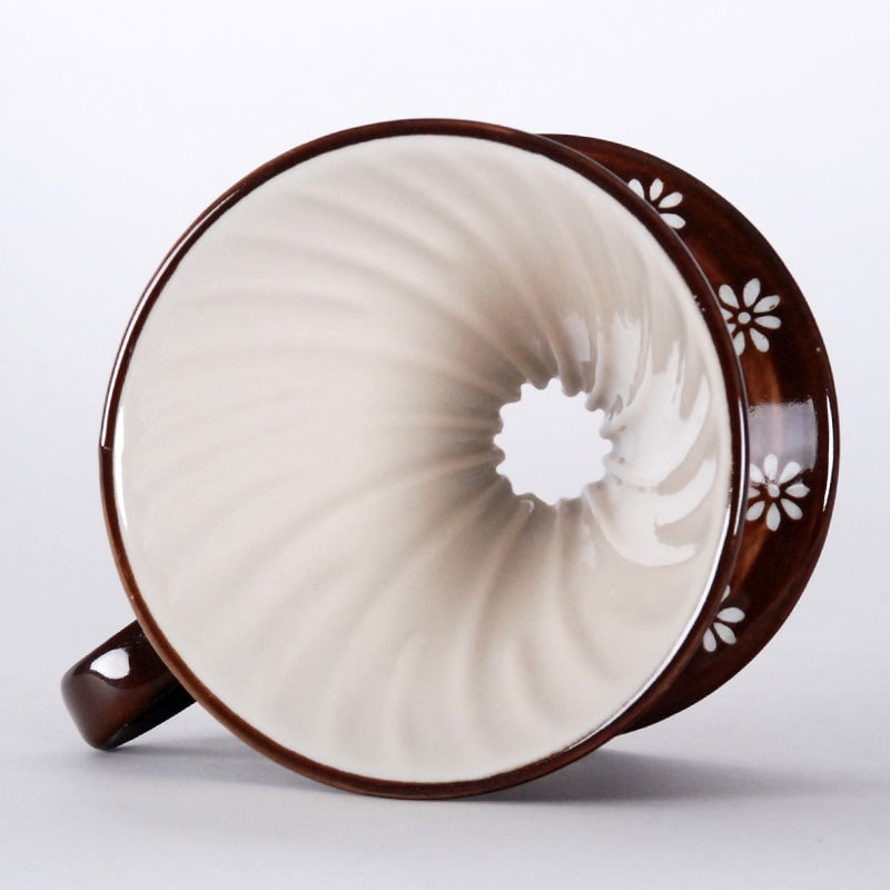 Ceramic Coffee Dripper with Japanese Fans Design Japanese Culture Coffee Lover Gift , Image 3