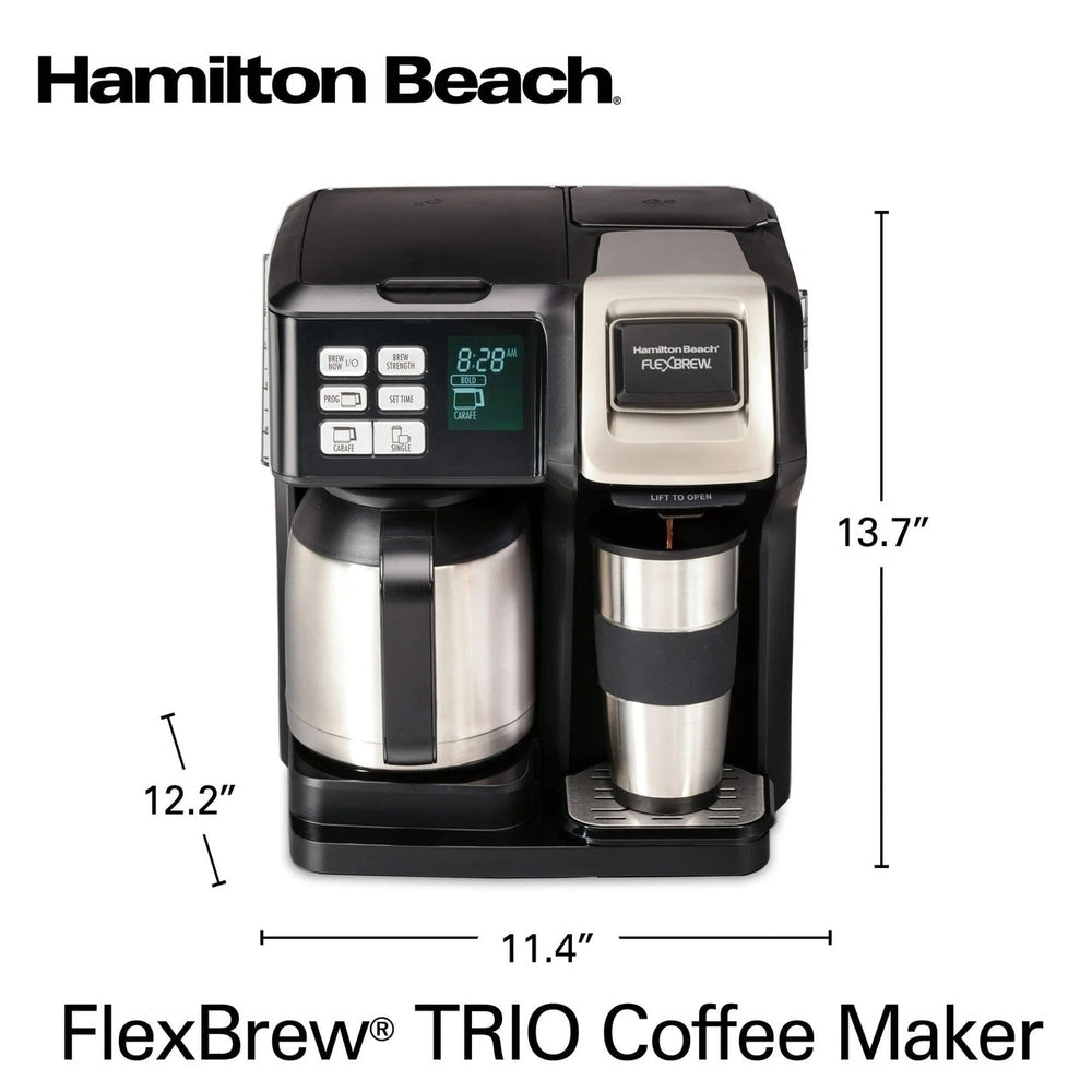 Hamilton Beach FlexBrew Trio Coffee Maker 10 Cup Thermal Carafe (Refurbished) Image 2