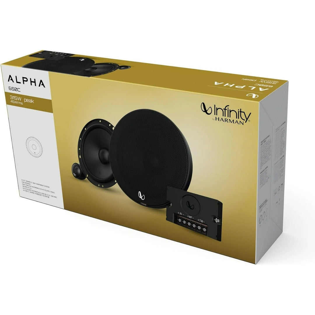 INFINITY ALPHA 650C 6-1/2" 315W (160mm) Two Way Component Speaker System (Black) Image 8