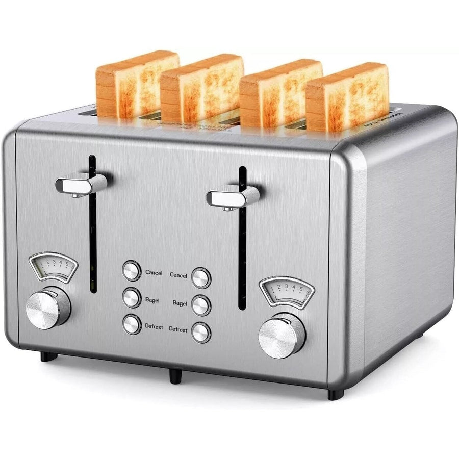 Whall KST023GU 4 Slice Toaster Whall Stainless Steel Toaster 1500W Image 1