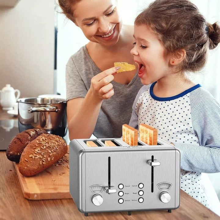 Whall KST023GU 4 Slice Toaster Whall Stainless Steel Toaster 1500W Image 7