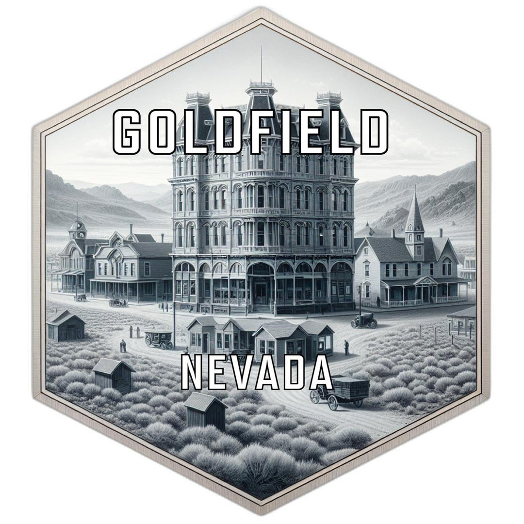 Goldfield Nevada Souvenir Travel Destination Die Cut Hexagon Fridge Magnet Image 1