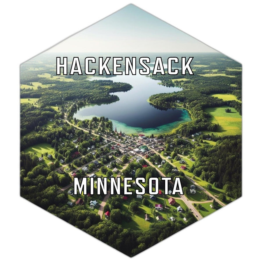 Hackensack Minnesota Souvenir Travel Destination Die Cut Hexagon Fridge Magnet Image 1