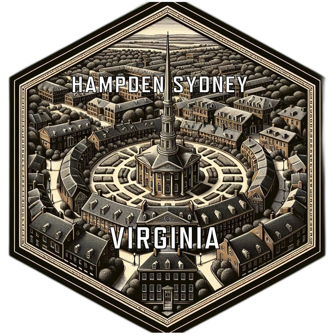 Hampden Sydney Virginia Souvenir Travel Destination Die Cut Hexagon Fridge Magnet Image 1