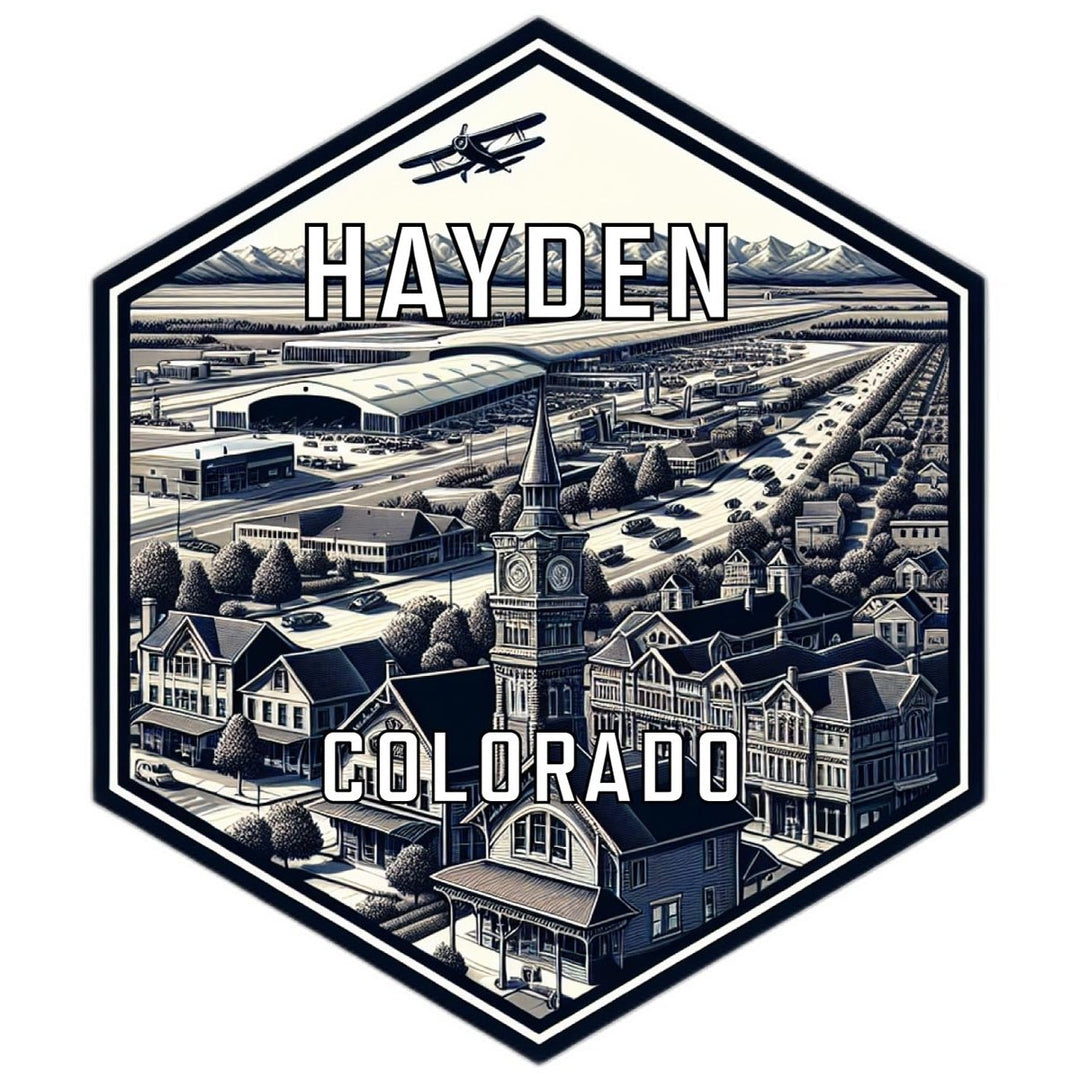 Hayden Colorado Souvenir Travel Destination Die Cut Hexagon Fridge Magnet Image 1