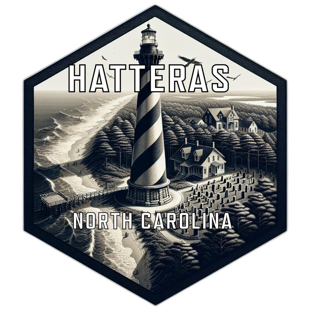 Hatteras North Carolina Souvenir Travel Destination Die Cut Hexagon Fridge Magnet Image 1