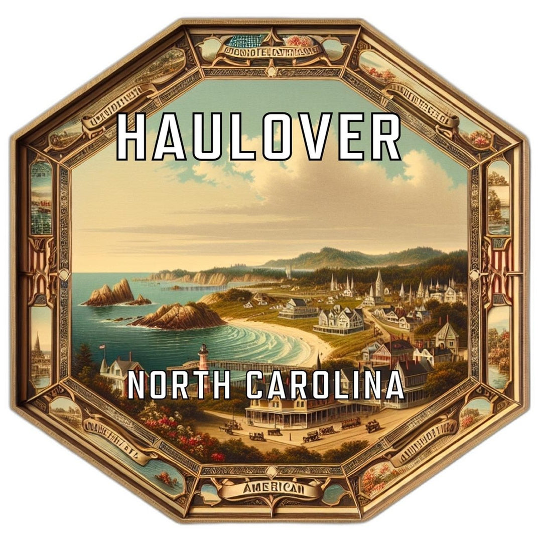 Haulover North Carolina Souvenir Travel Destination Die Cut Hexagon Fridge Magnet Image 1