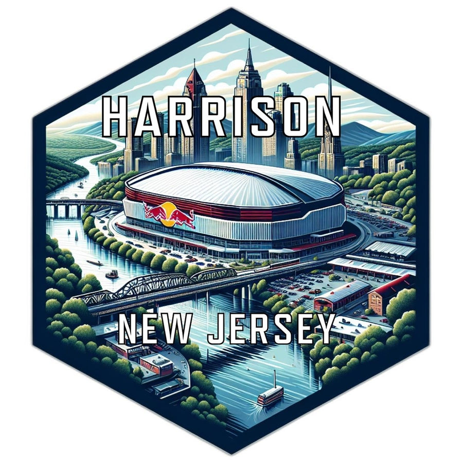 Harrison Jersey Souvenir Travel Destination Die Cut Hexagon Fridge Magnet Image 1