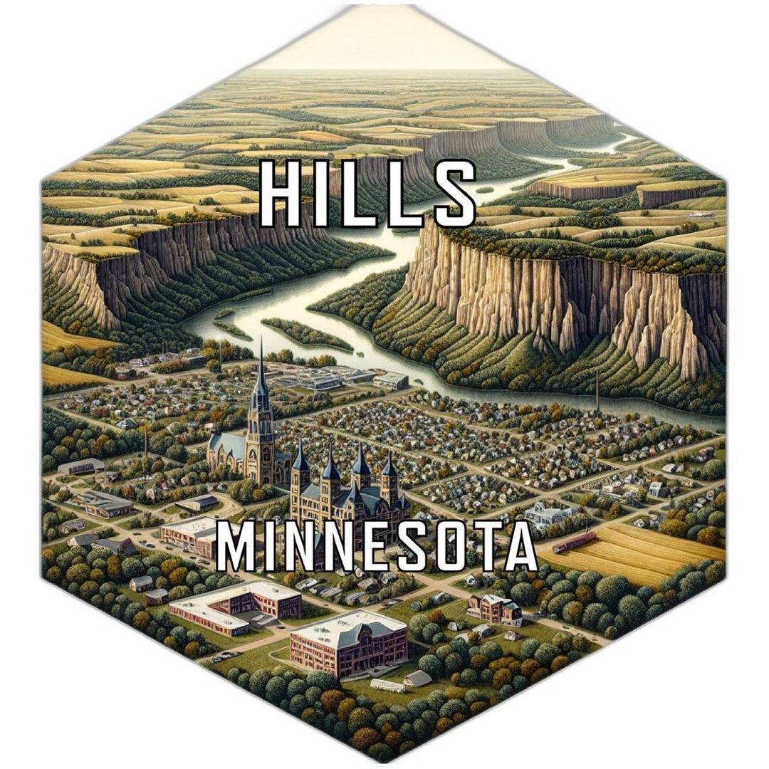 Hills Minnesota Souvenir Travel Destination Die Cut Hexagon Fridge Magnet Image 1