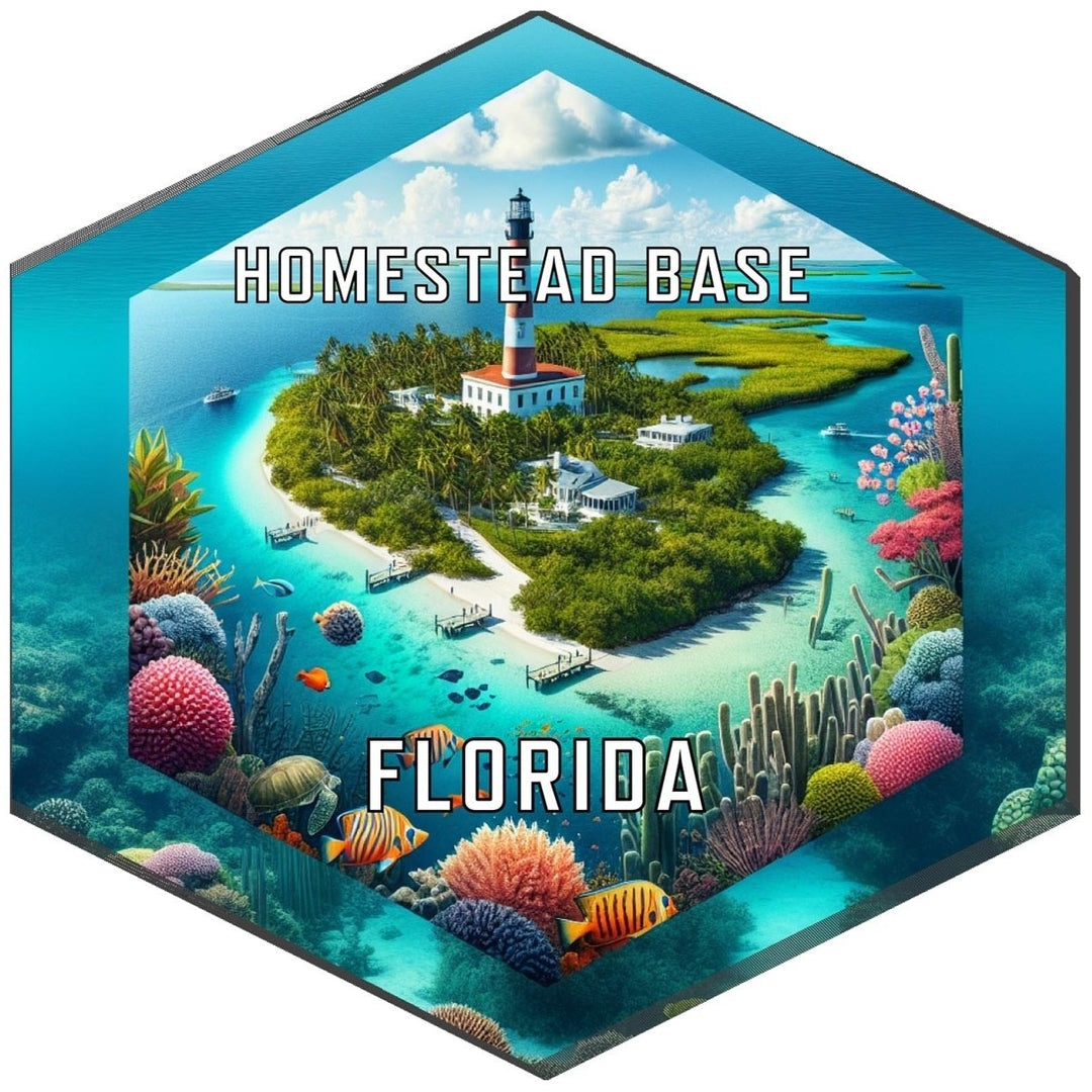 Homestead Base Florida Souvenir Travel Destination Die Cut Hexagon Fridge Magnet Image 1