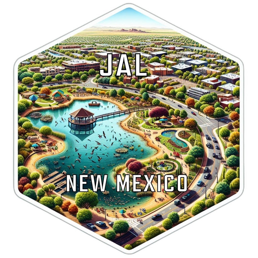 Jal Mexico Souvenir Travel Destination Die Cut Hexagon Fridge Magnet Image 1