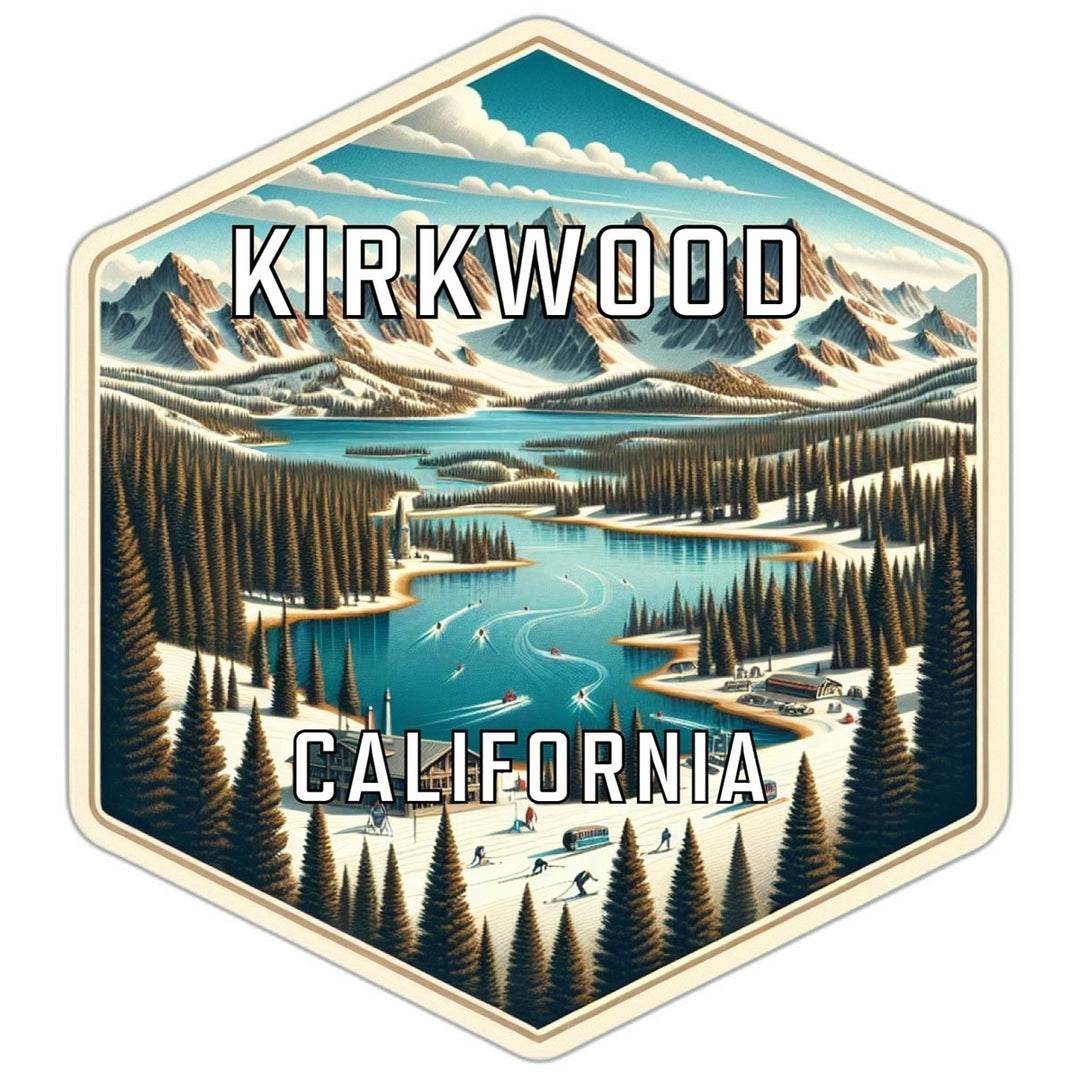 Kirkwood California Souvenir Travel Destination Die Cut Hexagon Fridge Magnet Image 1