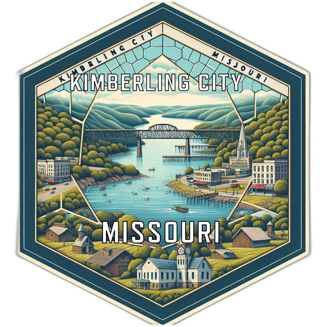 Kimberling City Missouri Souvenir Travel Destination Die Cut Hexagon Fridge Magnet Image 1