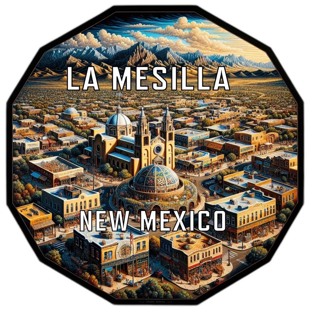 La Mesilla Mexico Souvenir Travel Destination Die Cut Hexagon Fridge Magnet Image 1