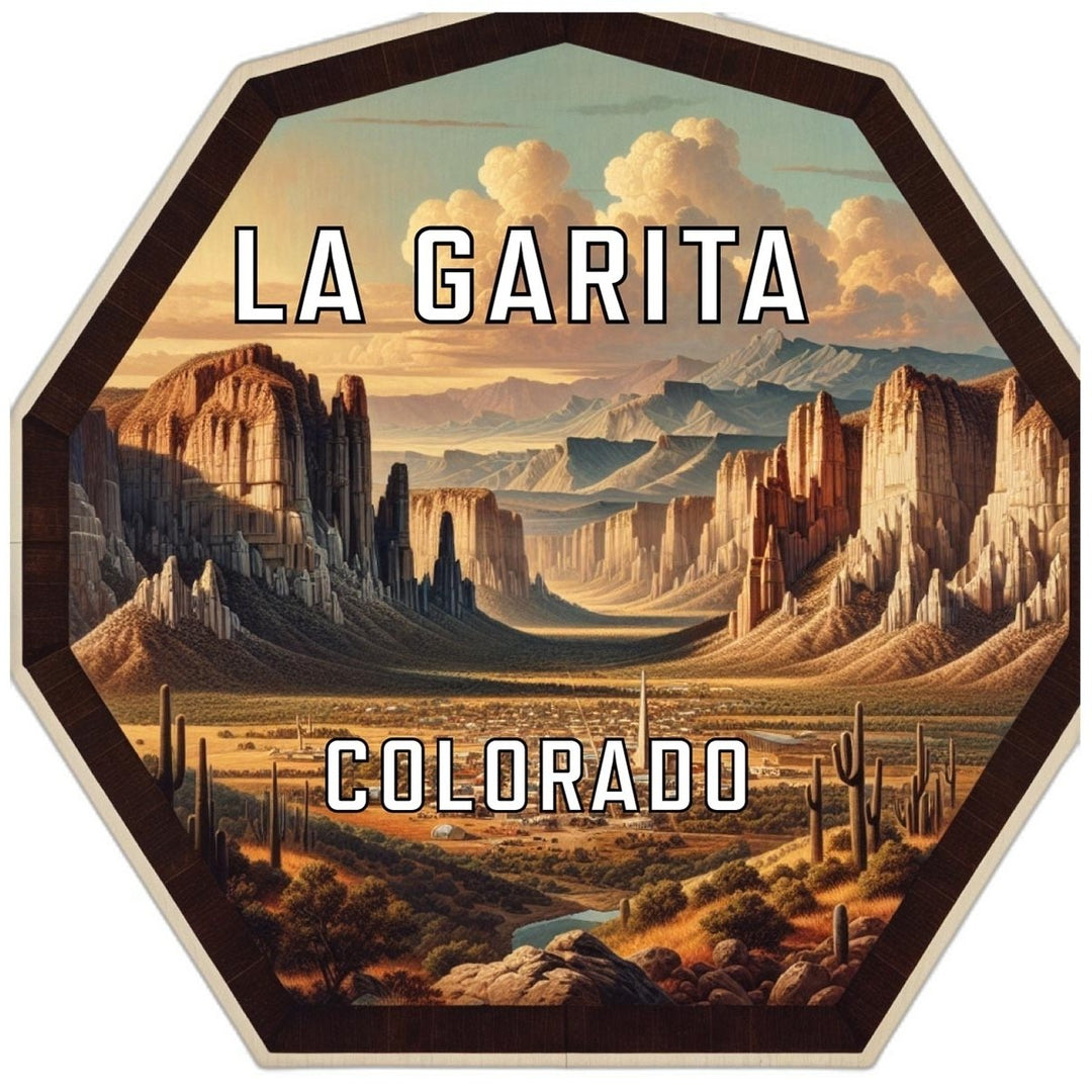 La Garita Colorado Souvenir Travel Destination Die Cut Hexagon Fridge Magnet Image 1