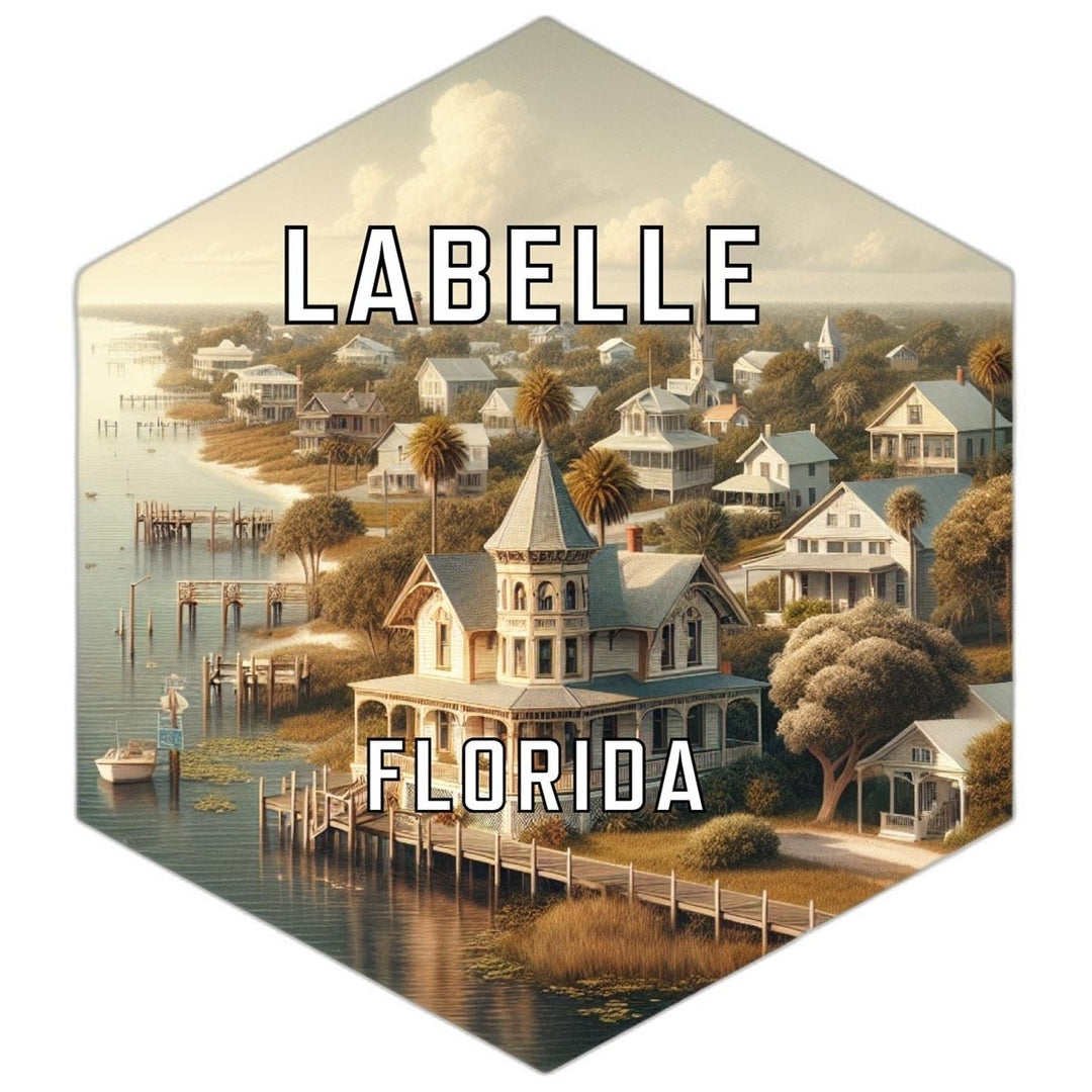 Labelle Florida Souvenir Travel Destination Die Cut Hexagon Fridge Magnet Image 1