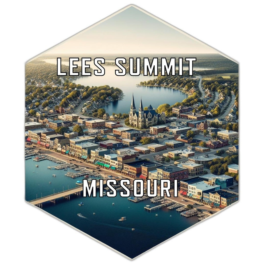 Lees Summit Missouri Souvenir Travel Destination Die Cut Hexagon Fridge Magnet Image 1