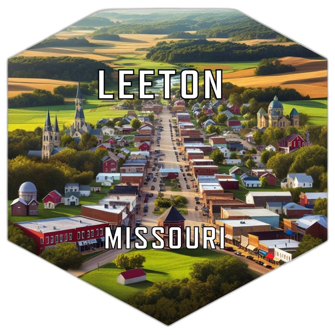 Leeton Missouri Souvenir Travel Destination Die Cut Hexagon Fridge Magnet Image 1