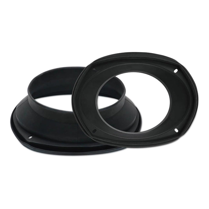 6x9 Car Speaker Baffles -Foldable Silicone Foam for Enhanced Sound Includes Pair of Rings and Foam Baffles Pipemans Image 1