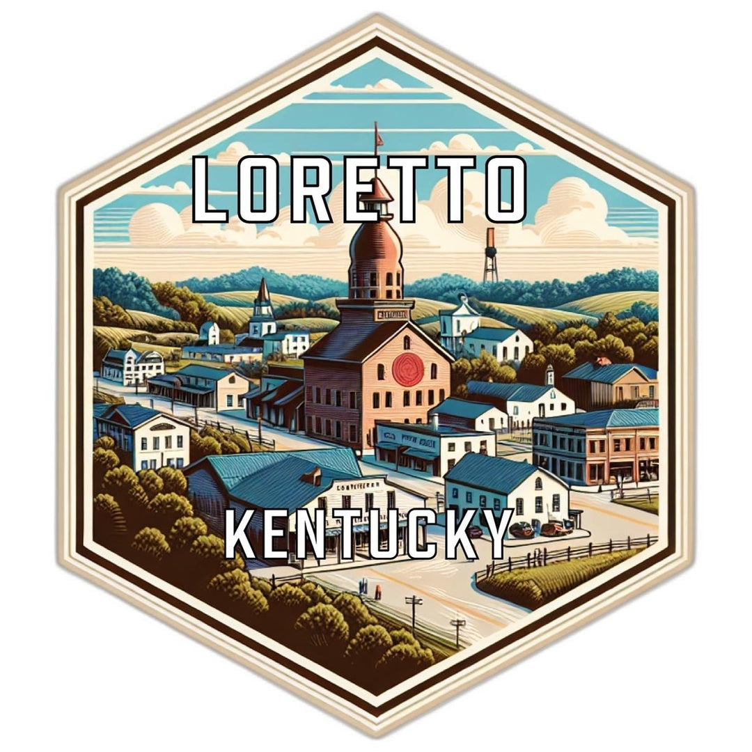 Loretto Kentucky Souvenir Travel Destination Die Cut Hexagon Fridge Magnet Image 1