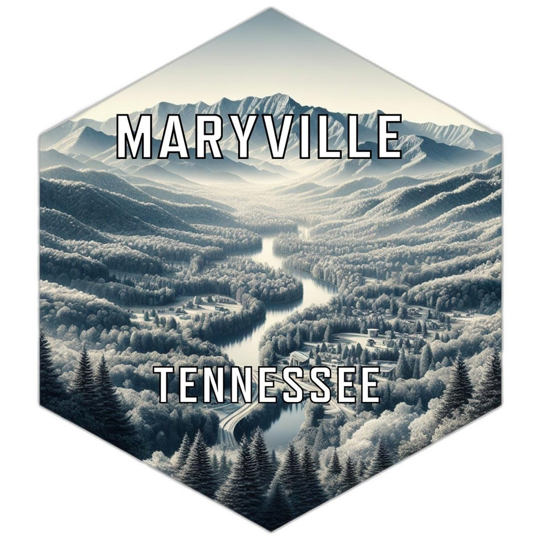 Maryville Tennessee Souvenir Travel Destination Die Cut Hexagon Fridge Magnet Image 1