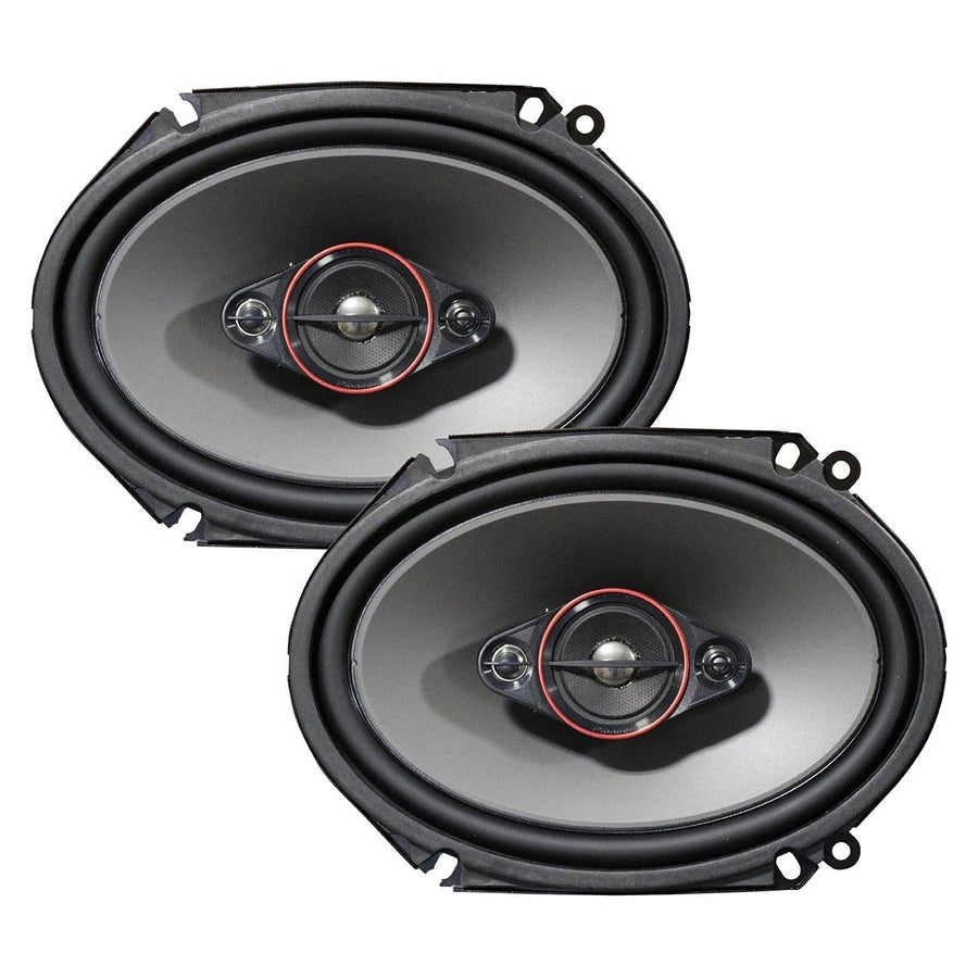 6x8" and 5x7" Coaxial 4-Way Full Range Speakers  High-Performance 350W for Car Audio  Easy Installation Pioneer (Pair) Image 1